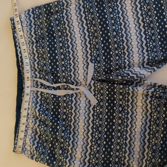 Lands' End Chevron Pull On Pajama Pants XL 18 Blue White - Picture 10 of 12